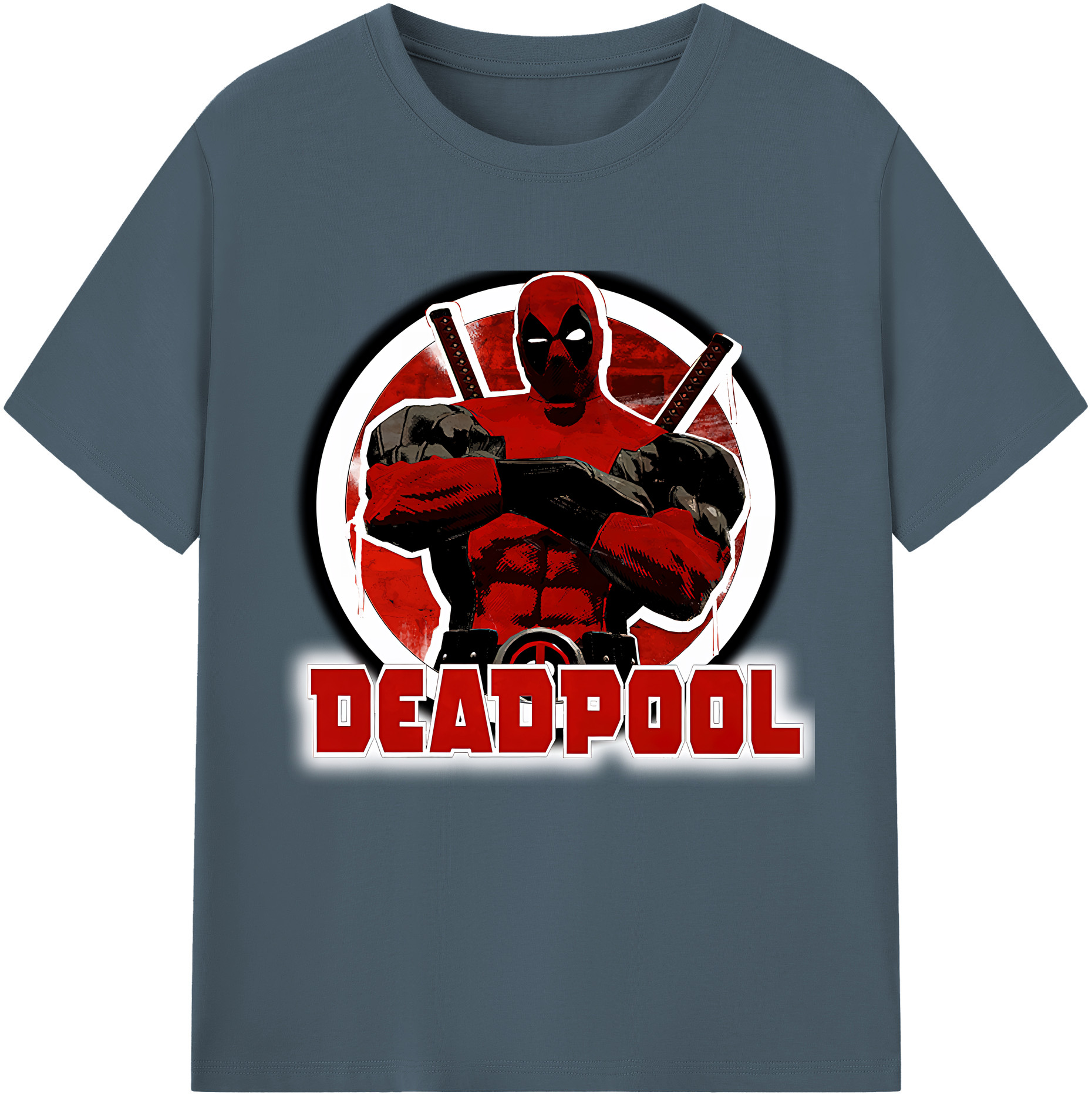 （画像用） Deadpool デッドプール 綿100％半袖Tシャツ（フロントプリント）